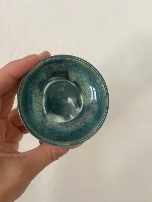ceramic mixing bowls - teal